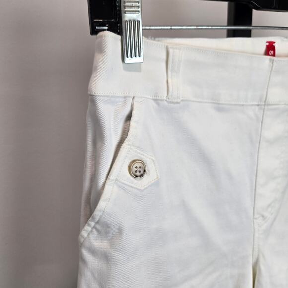 SPANX Super Smooth Stretch Twill Cropped Wide Leg Pant Classic White Medium - Picture 3 of 6